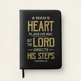 "Ezrah" - Proverbs 16:9 Leather Prayer Journal