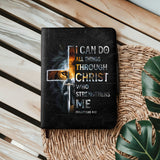 "Oz BeYeshua" - Philippians 4:13 Leather Prayer Journal