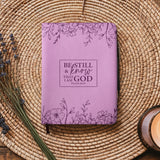 "Dmamah" - Psalm 46:10 Leather Prayer Journal