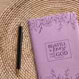 "Dmamah" - Psalm 46:10 Leather Prayer Journal