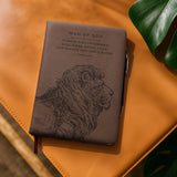 "Ish Emunah" - 1 Timothy 6:11 Leather Prayer Journal