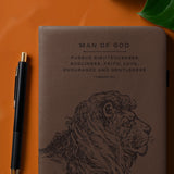 "Ish Emunah" - 1 Timothy 6:11 Leather Prayer Journal