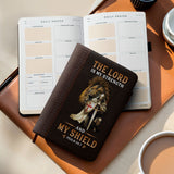 "Oz VeMagen" - Psalm 28:7 Leather Prayer Journal
