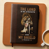 "Oz VeMagen" - Psalm 28:7 Leather Prayer Journal